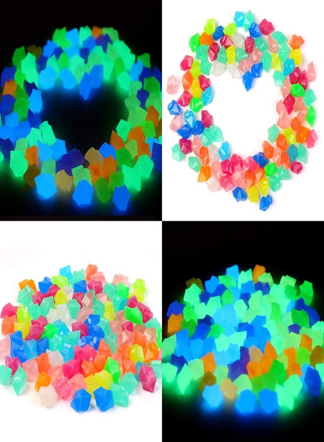 Oubest Fish Tank Decorations Rocks Little Glow in The Dark Aquarium Stones Fish Turtle Tank Pebbles Gravel Garden Rocks 300Pc 1.4cm - Image 2